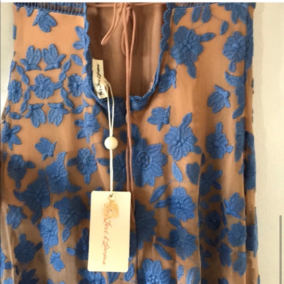 NWT - For love & lemons Temecula blue floral Maxi dress - Picture 6 of 9